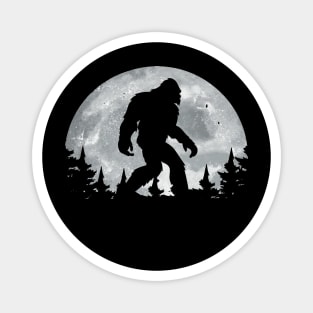 Bigfoot Night Moon Forest Magnet